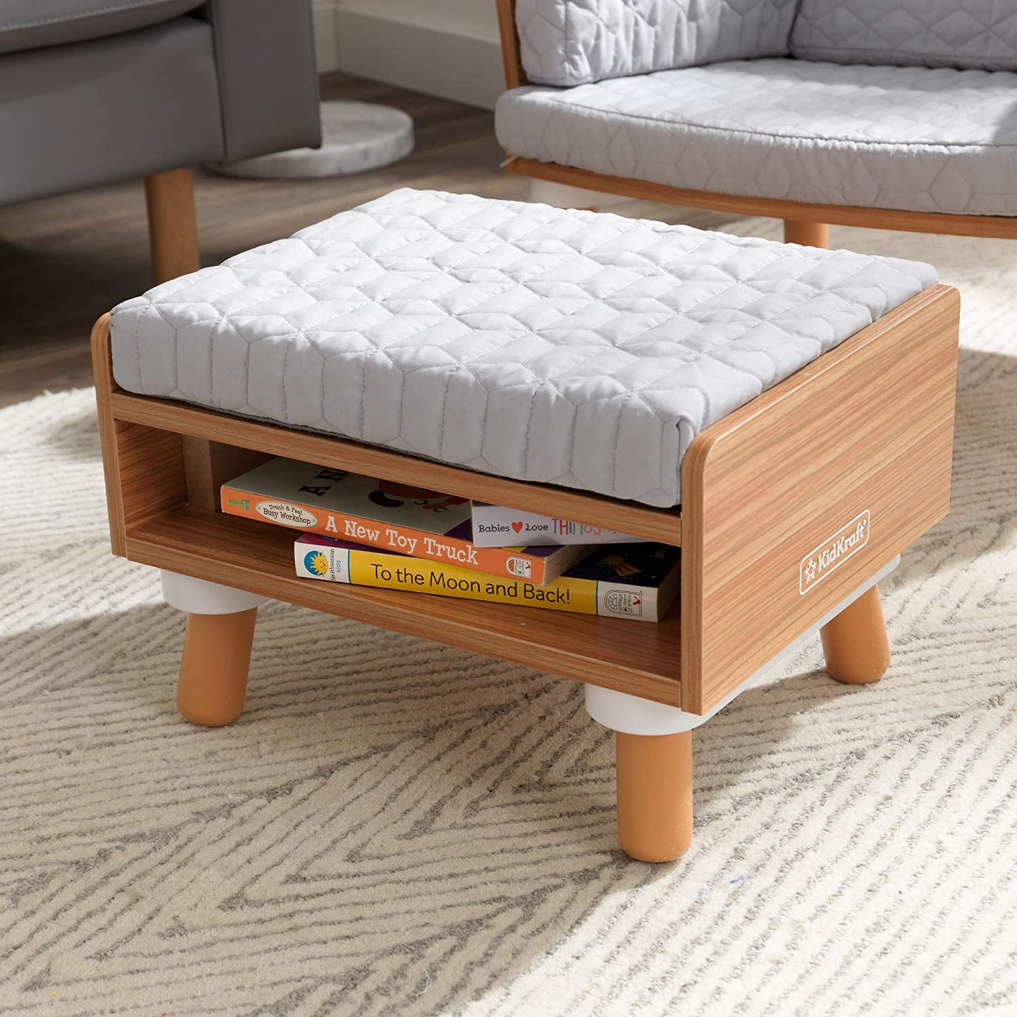 Mid-Century Kids Reading Chair & Ottoman