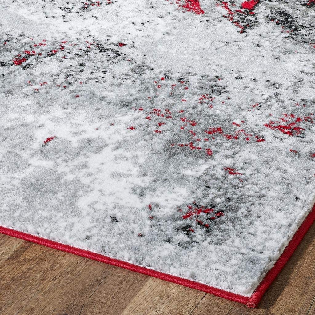 Howell Collection Red 5x7 Abstract Soft Area Rug