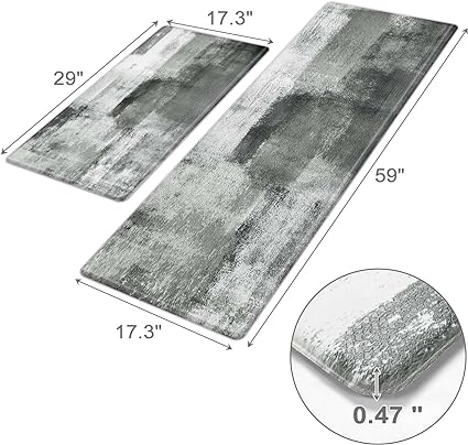 Boho Abstract Anti Fatigue Kitchen Rugs Sets of 2