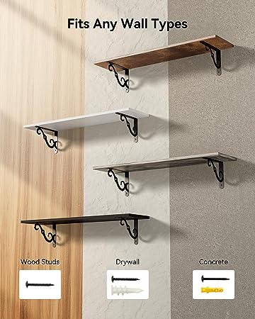 1.5 Inch Large Floating Shelves for Home Decor Set of 2