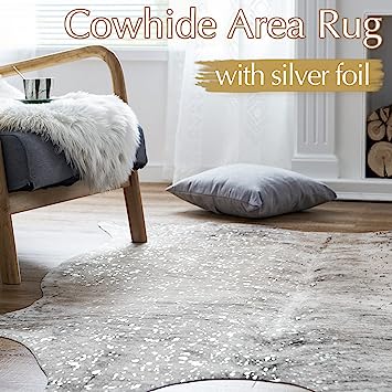 Zebra Print Faux Skin Cowhide Animal Design Mat