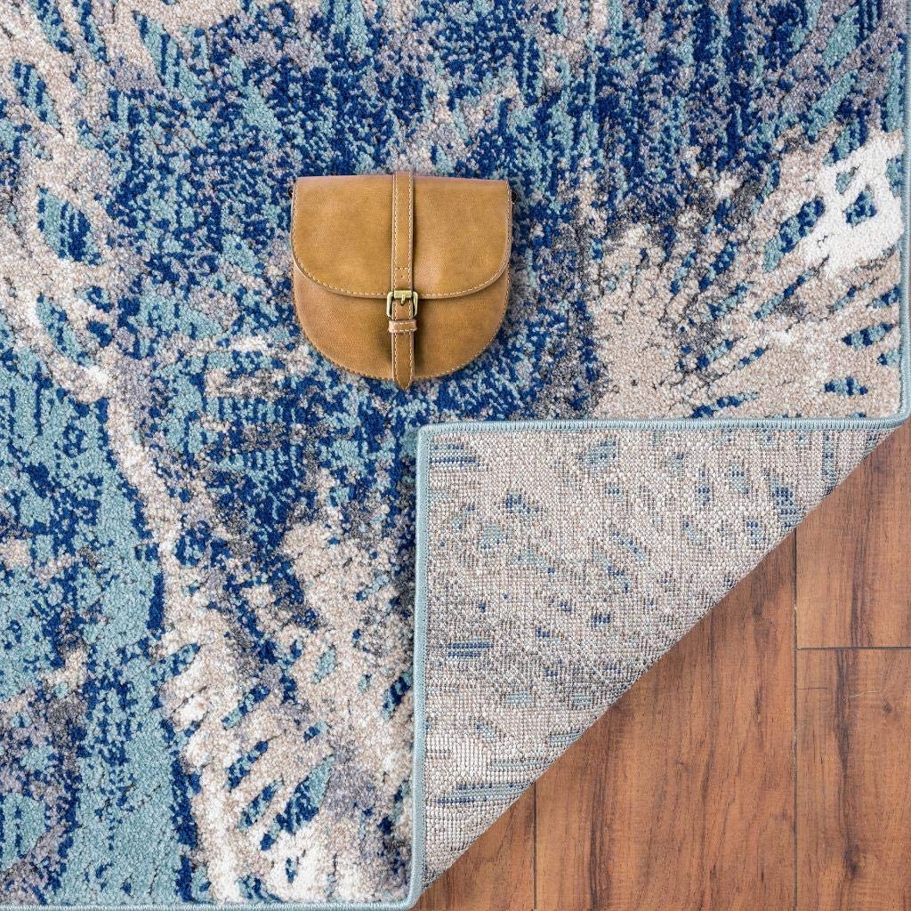 Beverly Collection Modern Soft Area Rug Blue 8x10