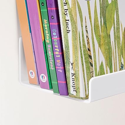15" Acrylic Floating Clear Acrylic Shelves for Wall Storage, Set of 2