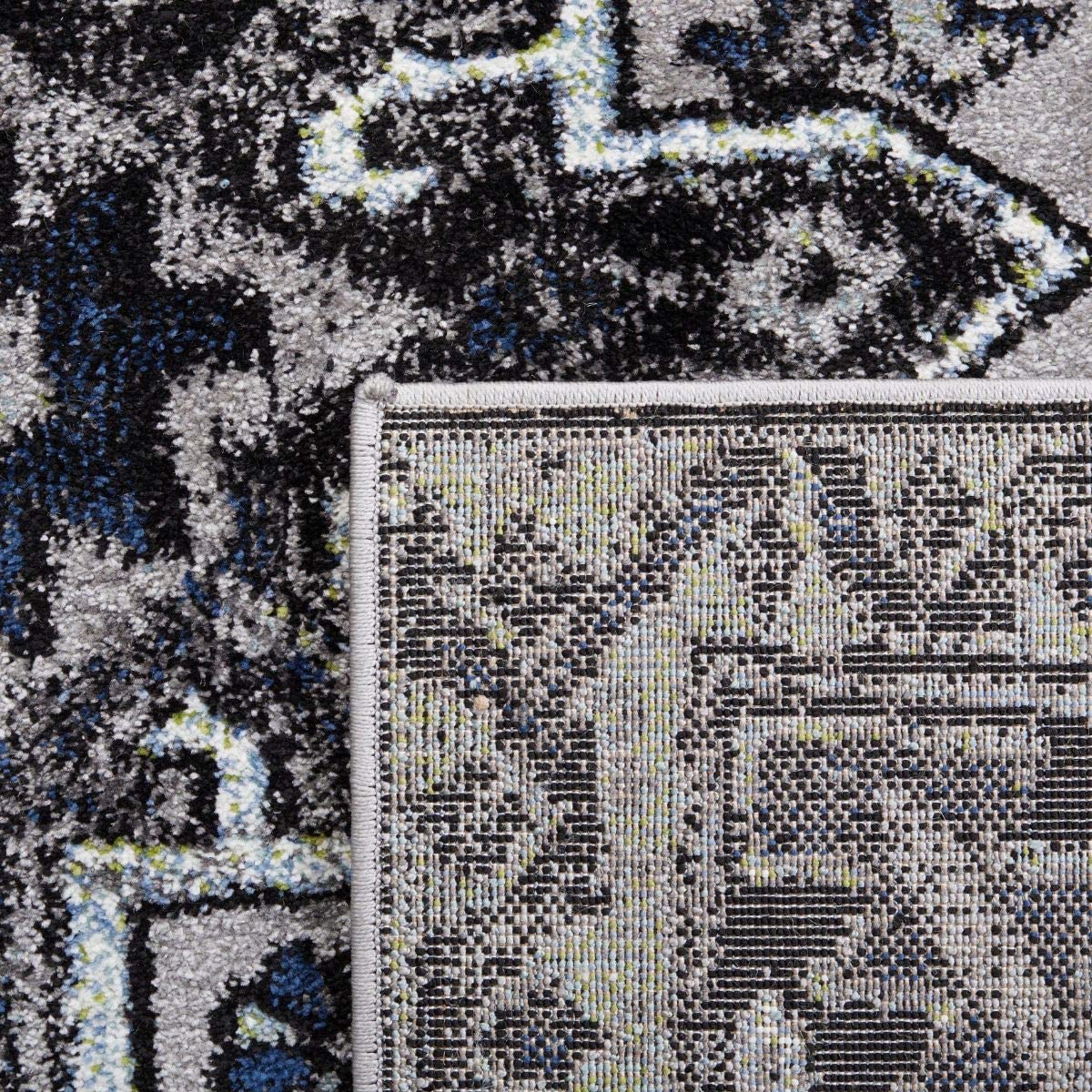 Oriental Persian Area Rug, Light Grey/Dark Grey