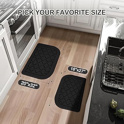 18×27 Inch Made of 100% Polypropylene Non Skid Washable Kitchen Rug
