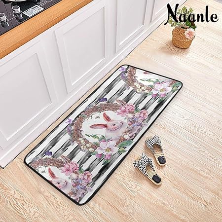 4th of July Anti Fatigue American Flag Non Slip Absorbent Floor Carpet Yoga Mat (3' in Diameter)