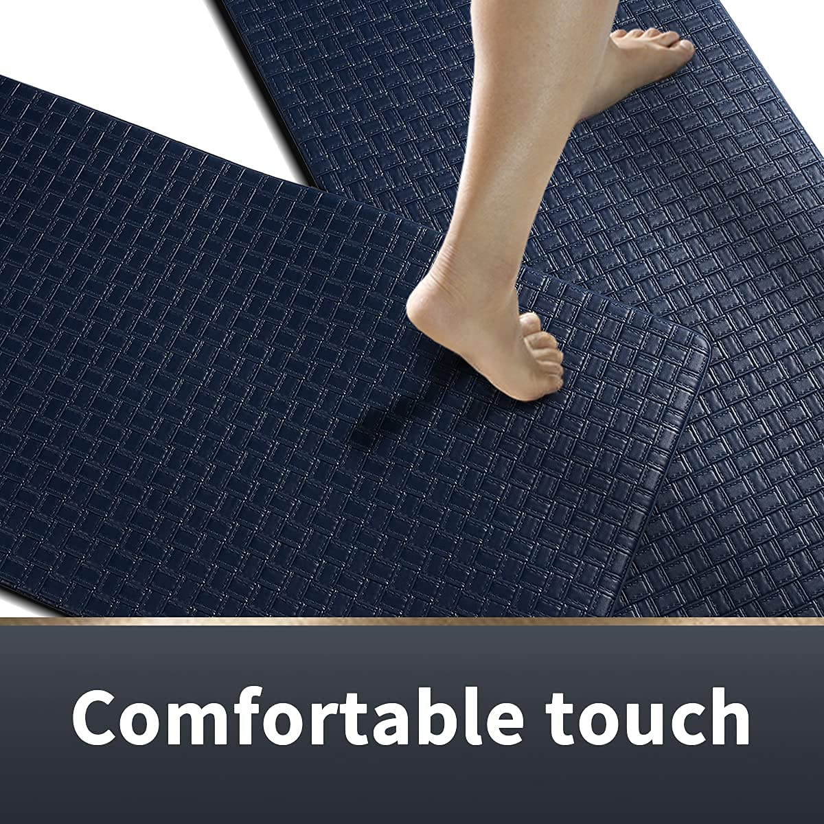 Anti Fatigue PVC Kitchen Floor Mat and Rug, 17"x30"+17"x47",