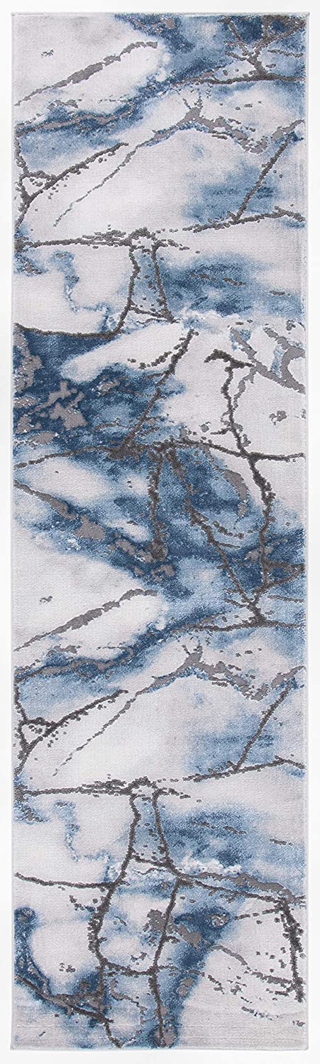 Collection CFT877L Area Rug, Grey/Blue