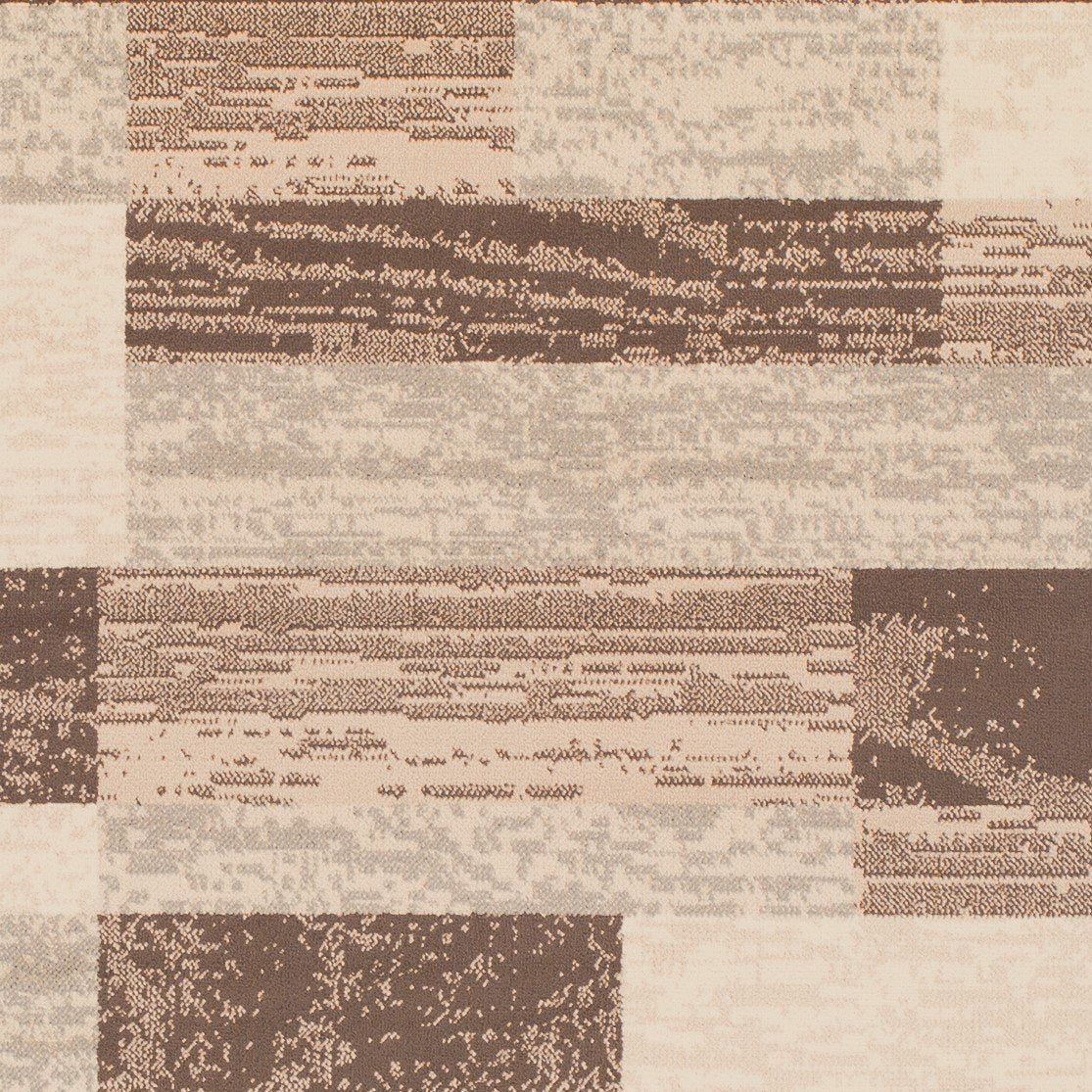 Geometric Brick Design Slate Area Rug