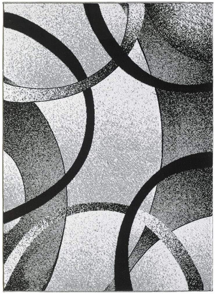 Howell Collection Grey Geometric Soft Area Rug