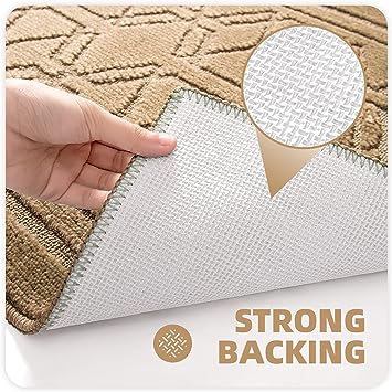 18"x32" Entryway Rug Blue Door Mats Indoor Entrance, Non Slip Absorbent Front Doormat, Washable Low-Profile Entry Rugs for Inside House