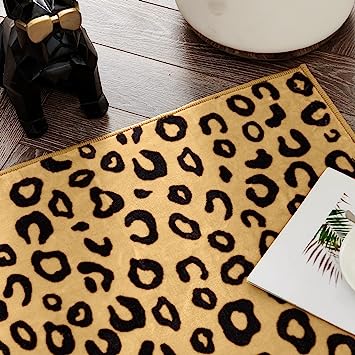 Zebra Print Faux Skin Cowhide Animal Design Mat