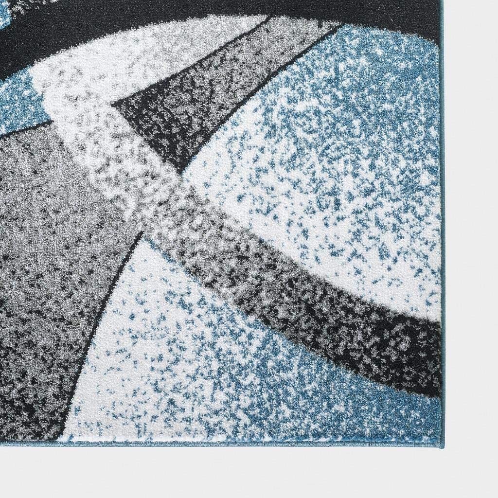 Howell Collection Blue Geometric Soft Area Rug
