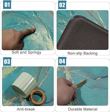 Anti Fatigue Cushioned Memory Foam Waterproof Non Slip 2 Piece Set,