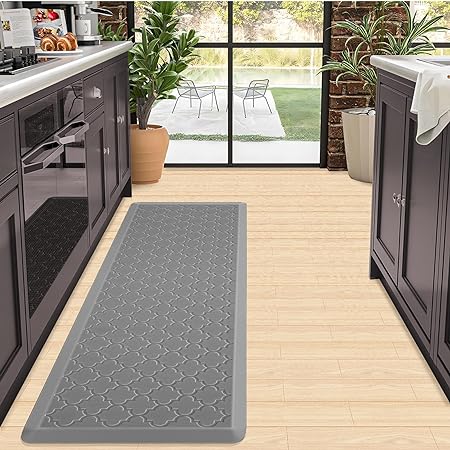 1/2 Inch Non Slip Cushioned Anti Fatigue Comfort Waterproof Standing Desk Mat, (17.3"x30" Black)