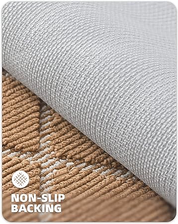 22"x 37.5" Front Boho Non Slip Indoor Entrance Low Profile Machine Washable Door Mat