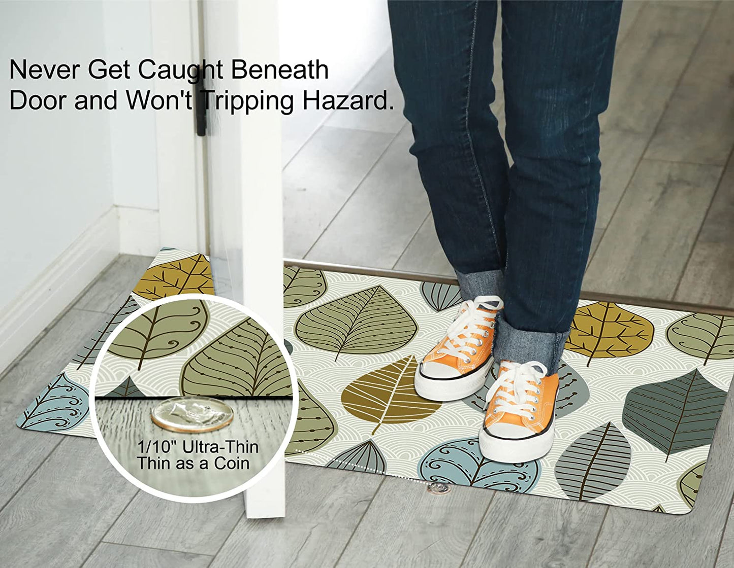 1/10 Inch Ultra Thin Front Door Washable Mat