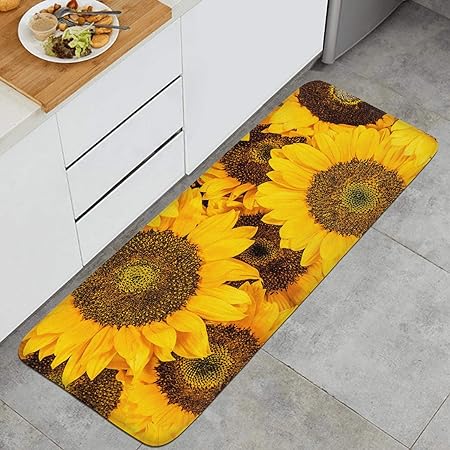Farting Colorful Mexican Sugar Skull Kitchen Mat Comfort Rugs Non-Slip Kitchen Rug