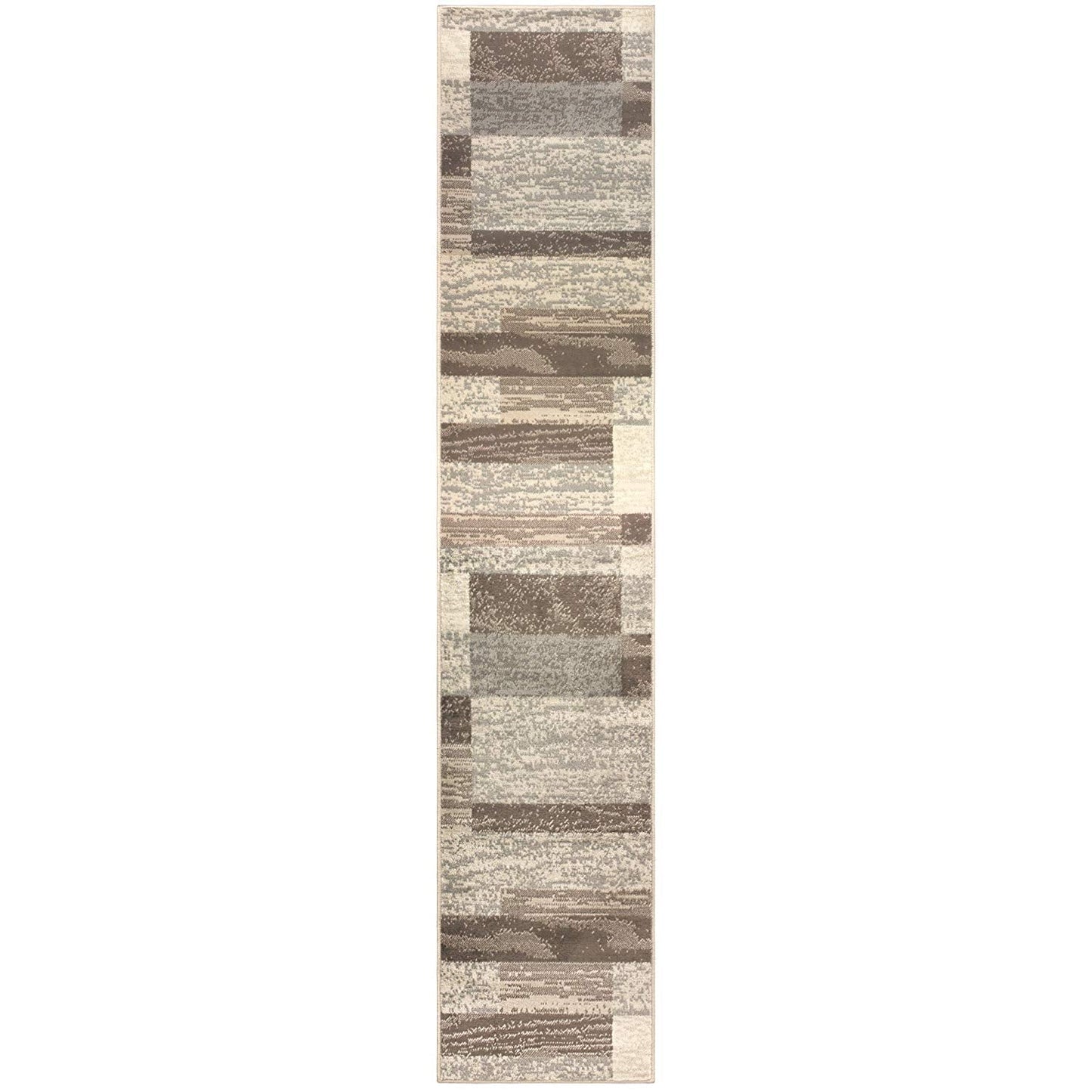 Geometric Brick Design Slate Area Rug
