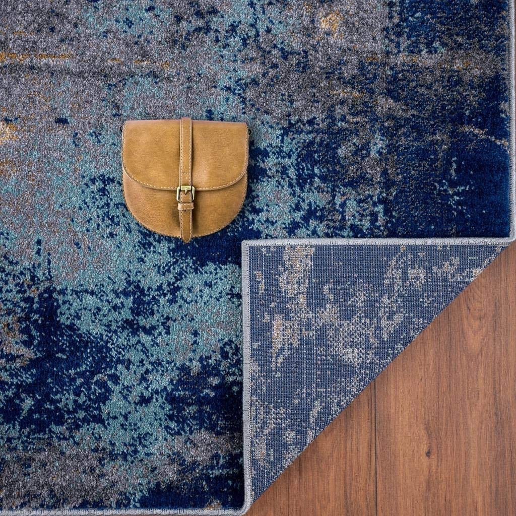 Beverly Modern Blue Soft Area Rug