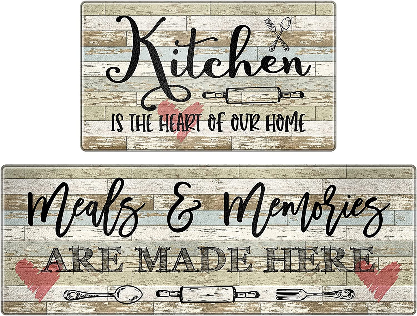 Set of 2, Anti-Fatigue Non-Slip , Waterproof Standing, Kitchen Floor Mats