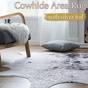 Zebra Print Faux Skin Cowhide Animal Design Mat