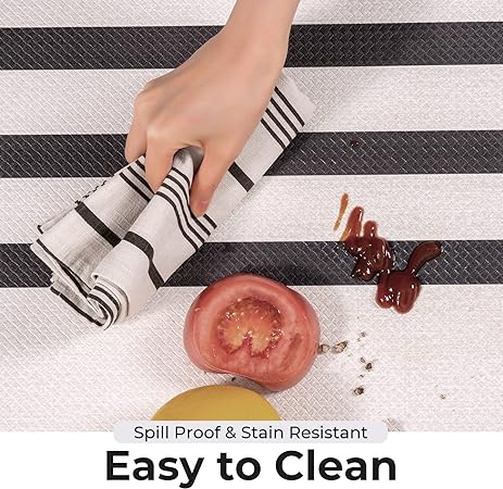 Anti-Fatigue Waterproof Cushioned Memory Foam Kitchen Mats, 17"x30"+17"x47"