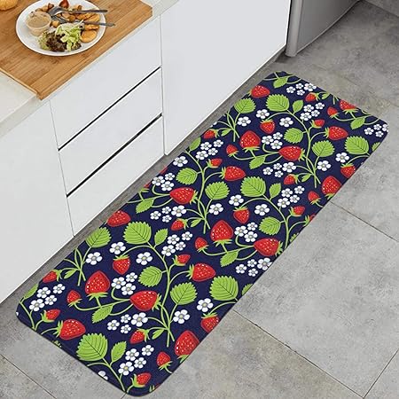 Farting Colorful Mexican Sugar Skull Kitchen Mat Comfort Rugs Non-Slip Kitchen Rug