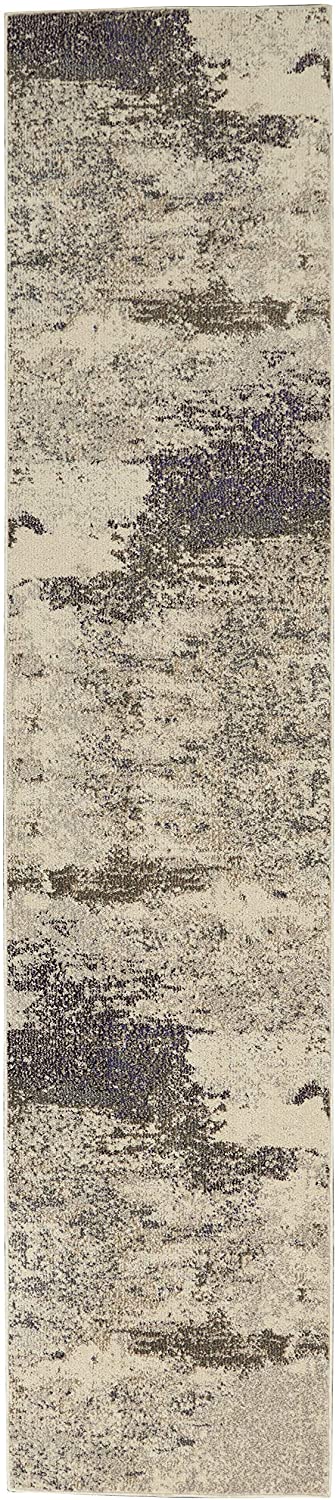 Modern Area Rug,  Ivory/Grey
