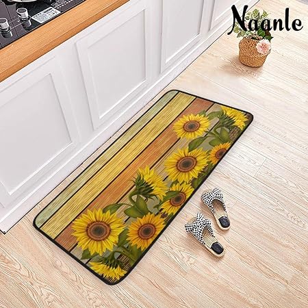 4th of July Anti Fatigue American Flag Non Slip Absorbent Floor Carpet Yoga Mat (3' in Diameter)