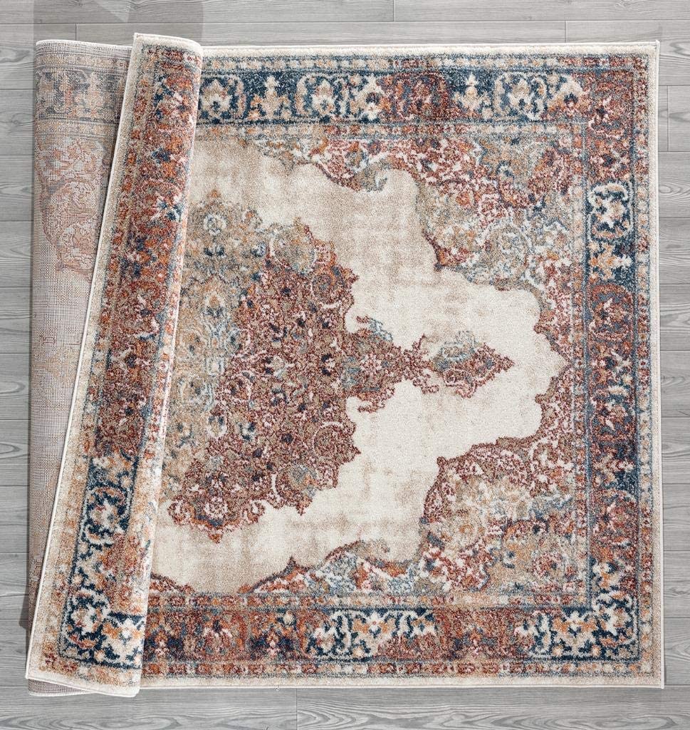 Ivory Oriental Soft Area Rug