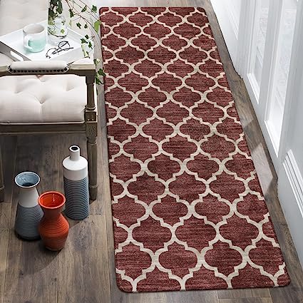 Moroccan Distressed Non-Slip Washable Throw Area Rug - (2’X 3’, Blue)