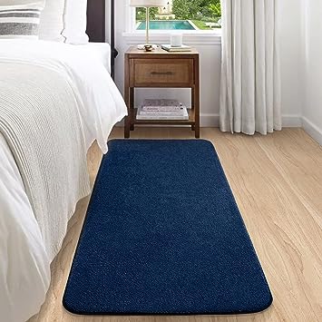 1.7x4 Feet Bedside Rugs Floor Rugs for Bedroom, Machine Washable Extra Soft Comfortable Carpet for Bedroom, Non-Slip Small Area Rug for Kids Puppy Home Decor Aesthetic, Beige