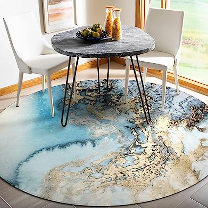 Faux Wool Non-Slip Accent Distressed Throw Rugs