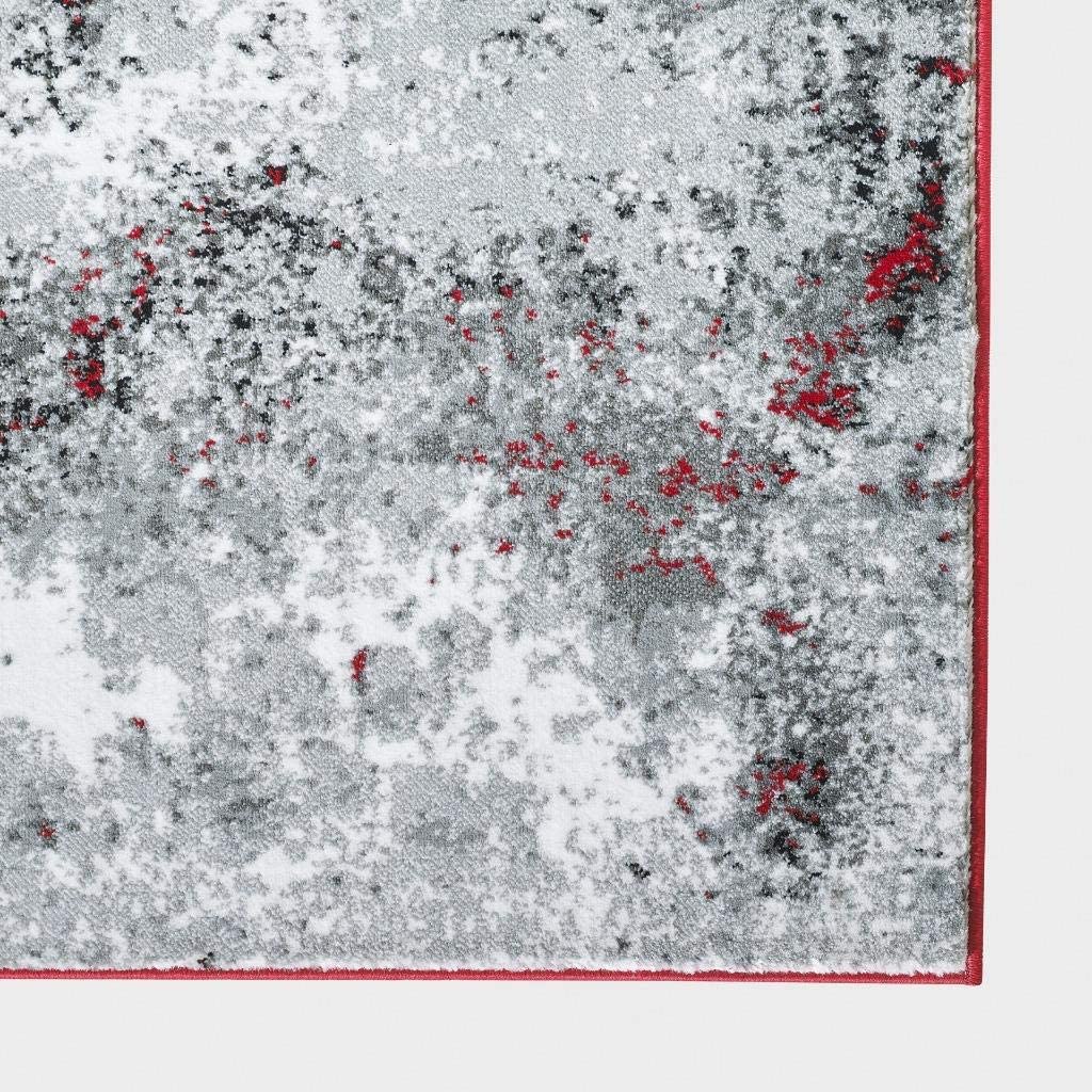 Howell Collection Red 5x7 Abstract Soft Area Rug
