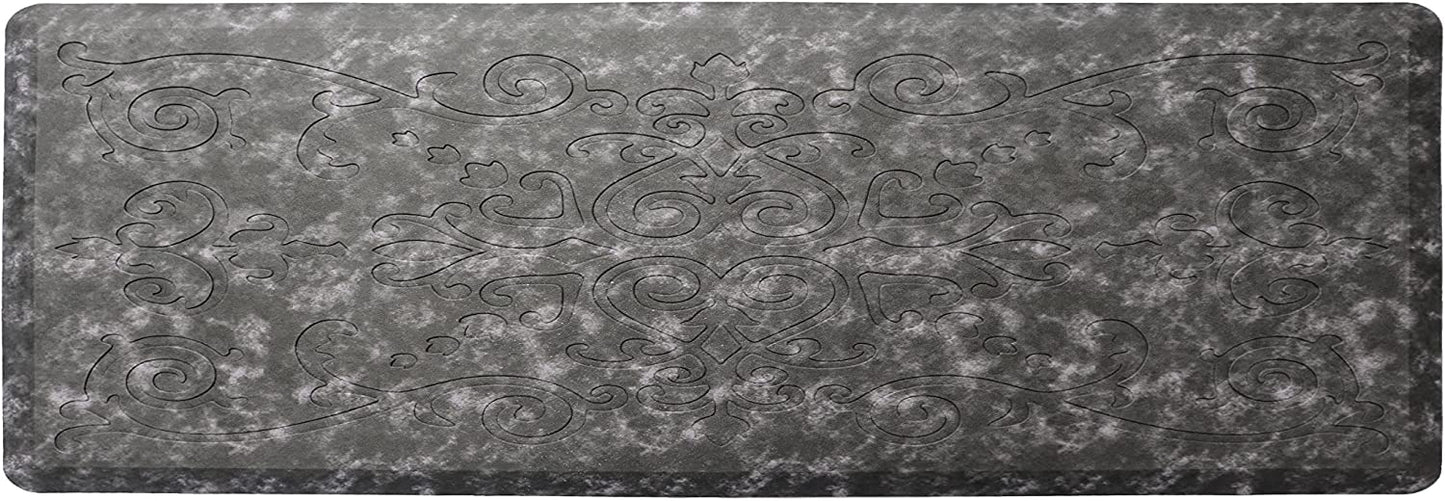 Medallion Embossed Cushioned Anti Fatigue Thick Non Slip Waterproof Kitchen Rugs (Taupe, 20" X 39")