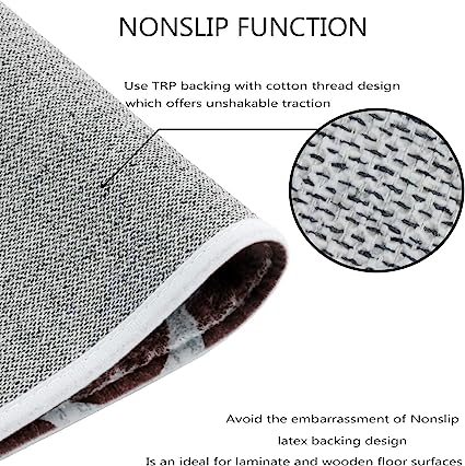 Moroccan Distressed Non-Slip Washable Throw Area Rug - (2’X 3’, Blue)