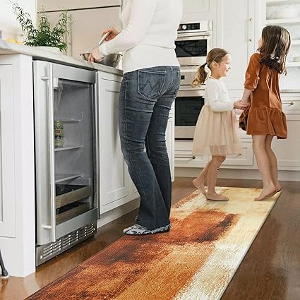 Boho Abstract Anti Fatigue Kitchen Rugs Sets of 2