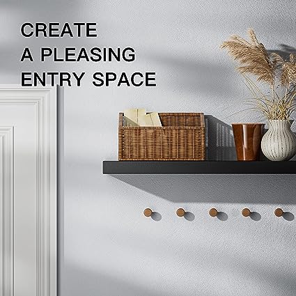 Large, 24 x 9 Inch Wall Floating Shelves Set of 2, White - AMFS06