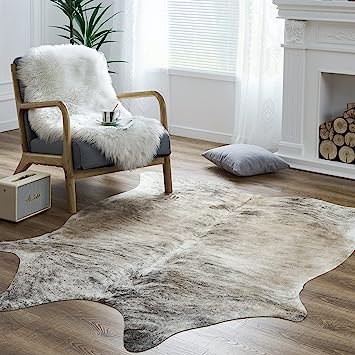 Zebra Print Faux Skin Cowhide Animal Design Mat