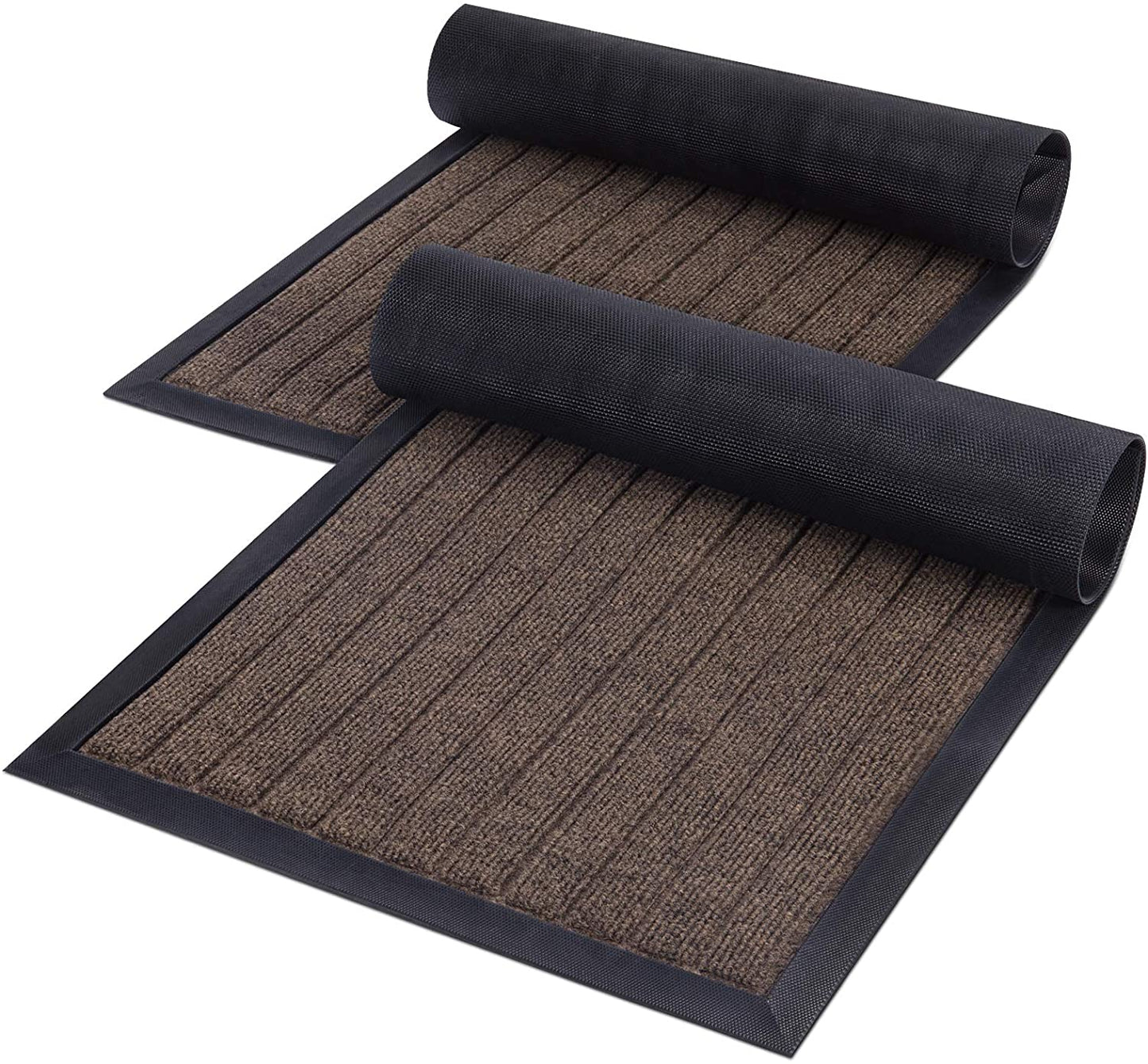 2 Pack Indoor Mat Door Heavy Duty Non Slip Rubber Backing Doormat