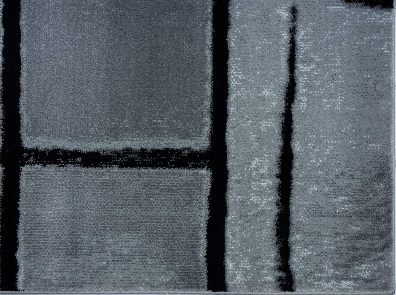 Lagos Collection Grey Art Deco Soft Area Rug