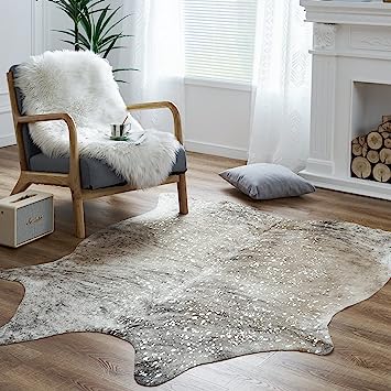 Zebra Print Faux Skin Cowhide Animal Design Mat