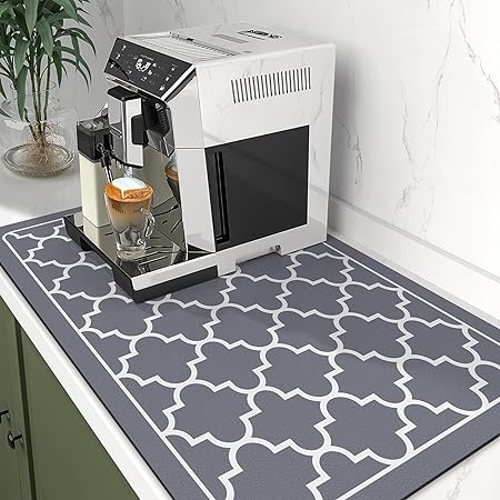 Dish Drying Mat Super Absorbent Drying Mat Large Dish Drying Mats for Kitchen Counter Easy clean Dish Mat Kitchen Drying Mat 15"x 18" Black