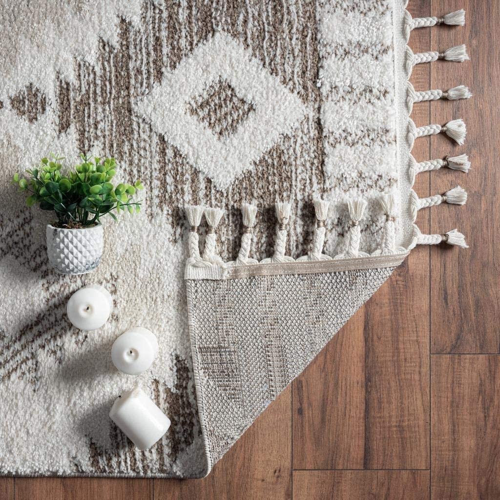 Ibiza Collection Brown Moroccan Soft Area Rug