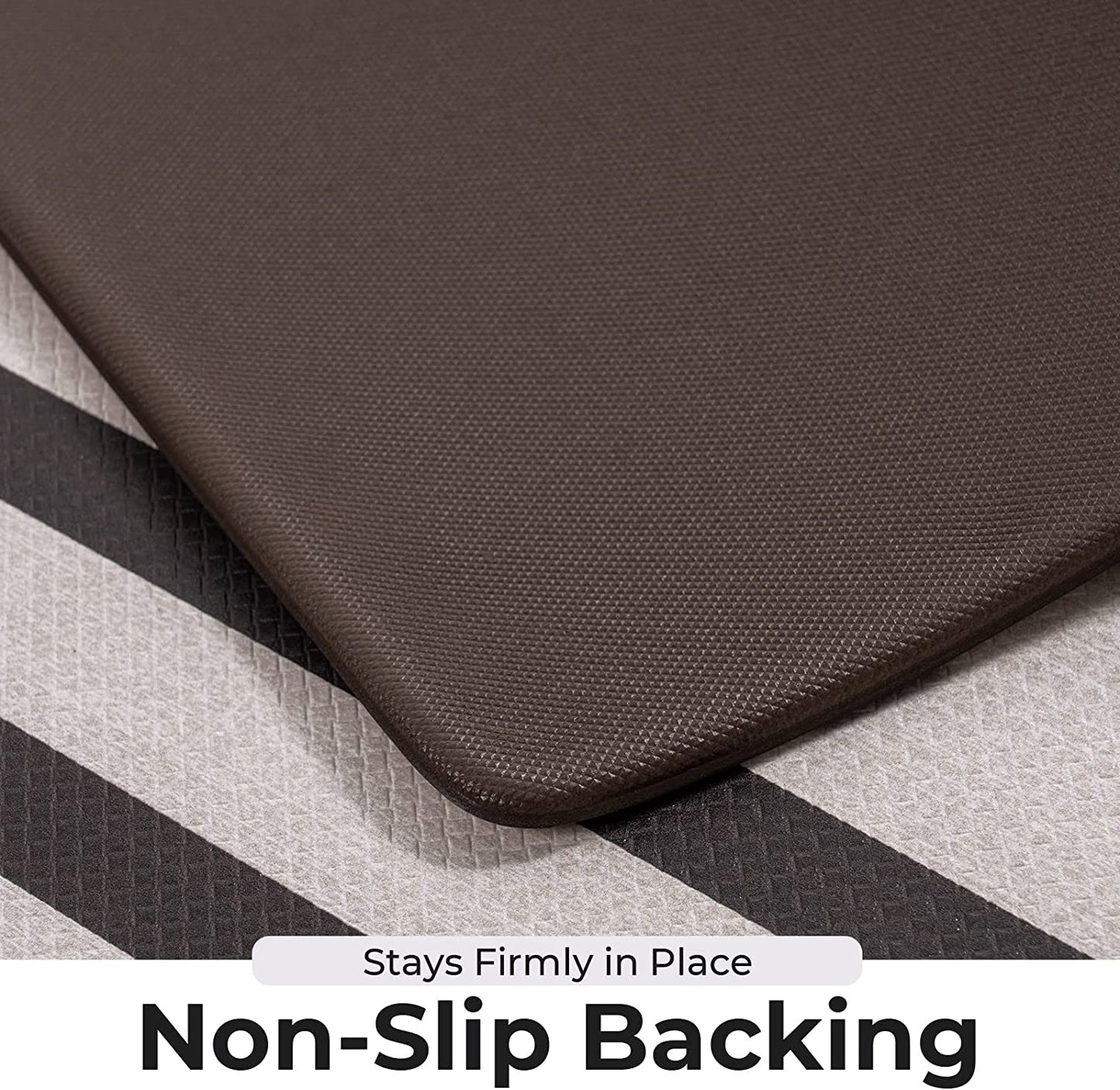 Set of 2, Anti-Fatigue Cushioned Memory Foam Waterproof Non Slip Comfort Mat, 17"x30"+17"x47"