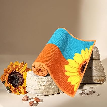 Sets of 2,Washable Non Slip Super Absorbent Kitchen Rugs and Mats, 17x48 Inch+17X24 Inch
