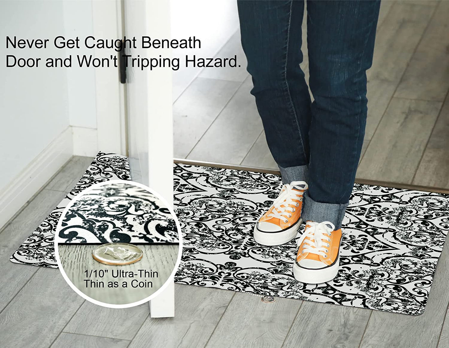 1/10 Inch Ultra Thin Front Door Washable Mat