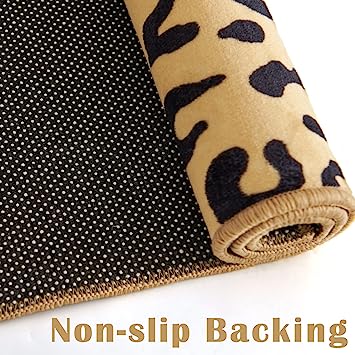 Zebra Print Faux Skin Cowhide Animal Design Mat