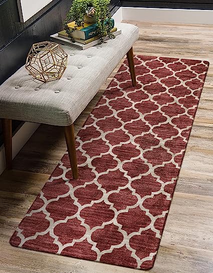 Moroccan Distressed Non-Slip Washable Throw Area Rug - (2’X 3’, Blue)